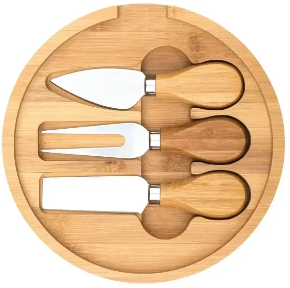 Personalized Mini Bamboo Cheese Board Knife Set — view 3