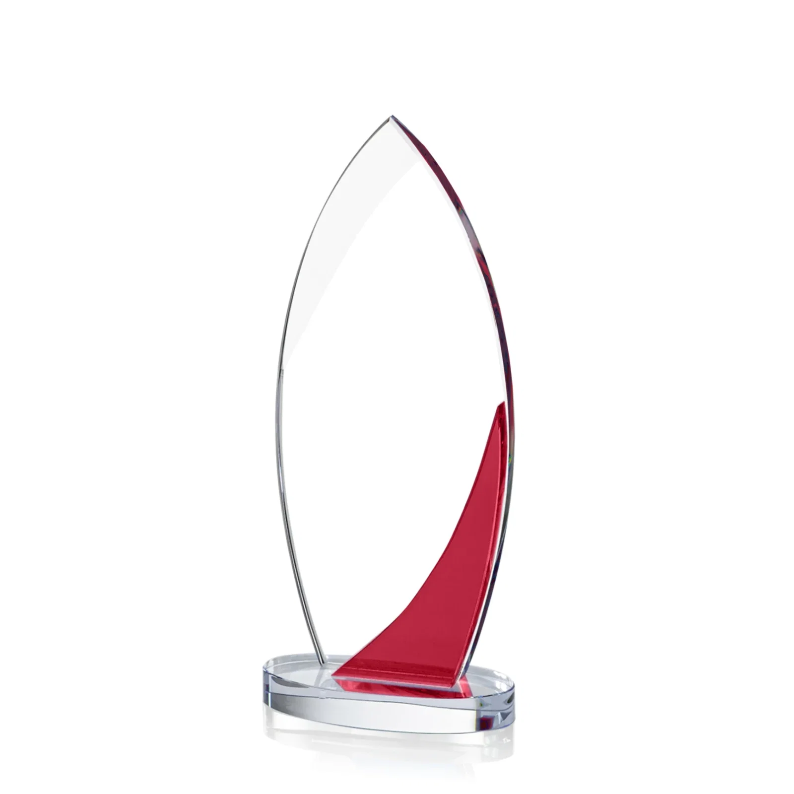 Personalized Optical Crystal Arch Award, Surfboard Silhouette With Sapphire, awards for service anniversary gifts
