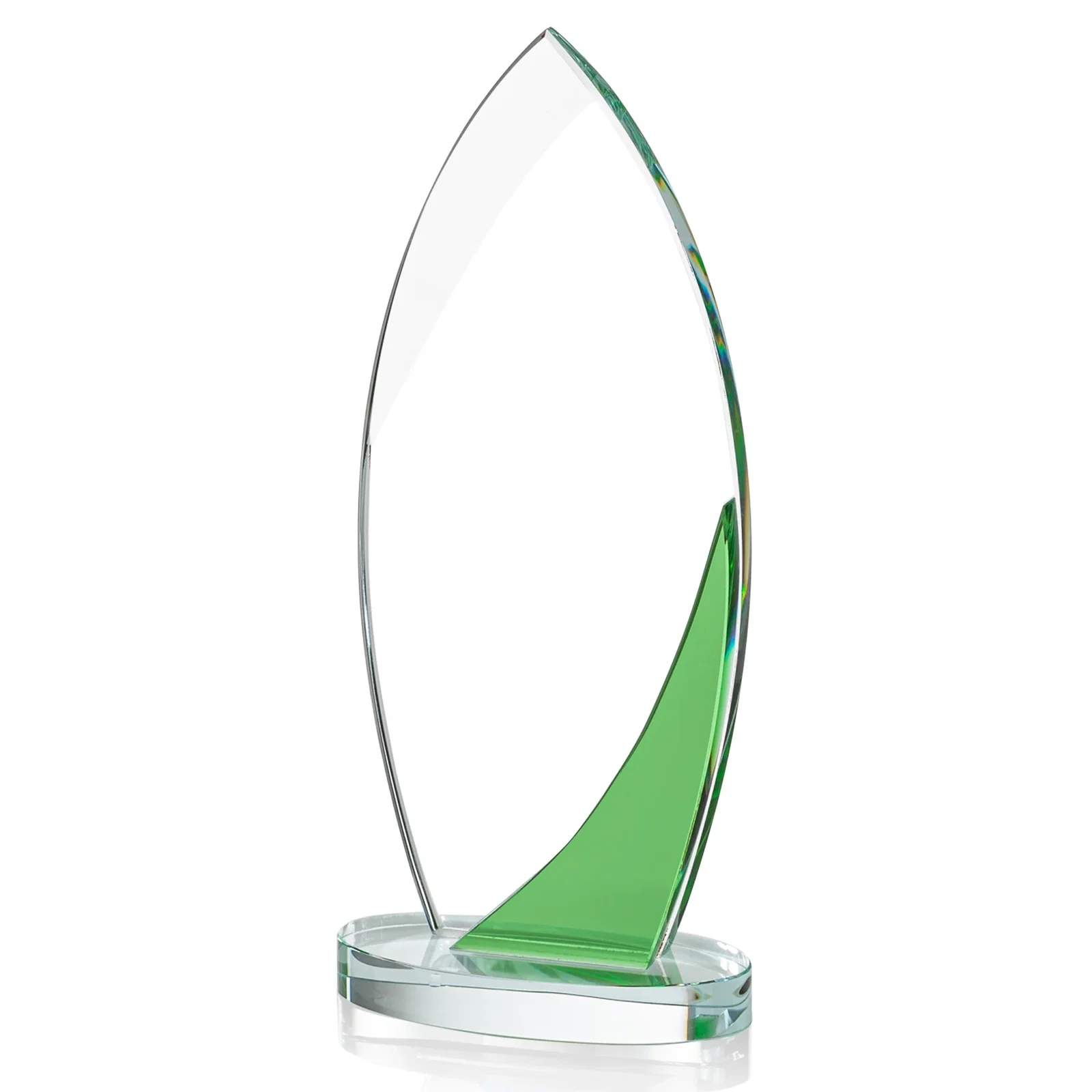 Personalized Optical Crystal Arch Award, Surfboard Silhouette With Sapphire, awards for graduation ceremonies