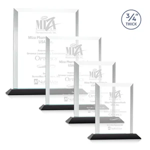 Three-Quarter-Inch Starfire Rectangle with Bevel-Framed Window
