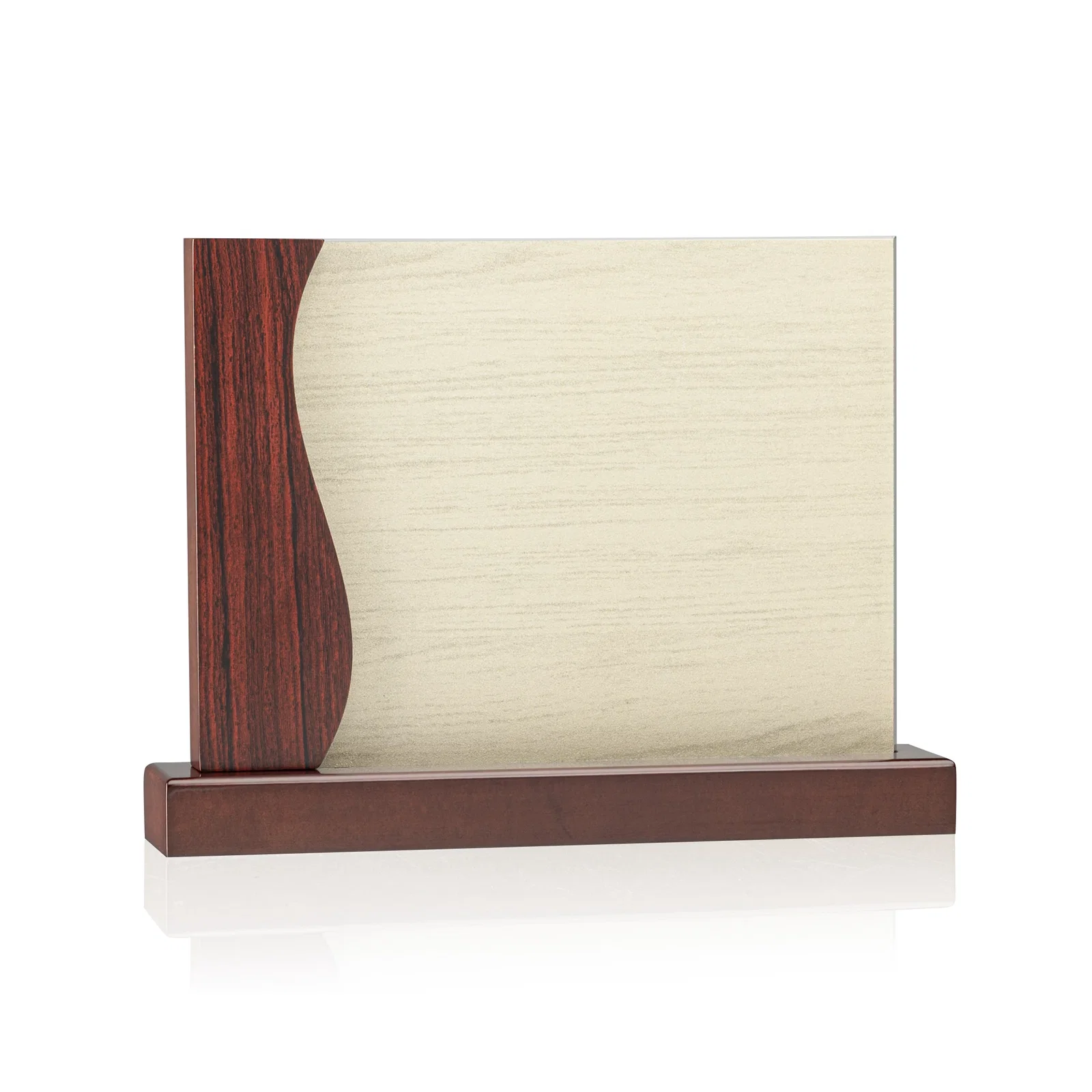 Custom Acrylic Panel Award in Rosewood or White Frame for volunteer appreciation