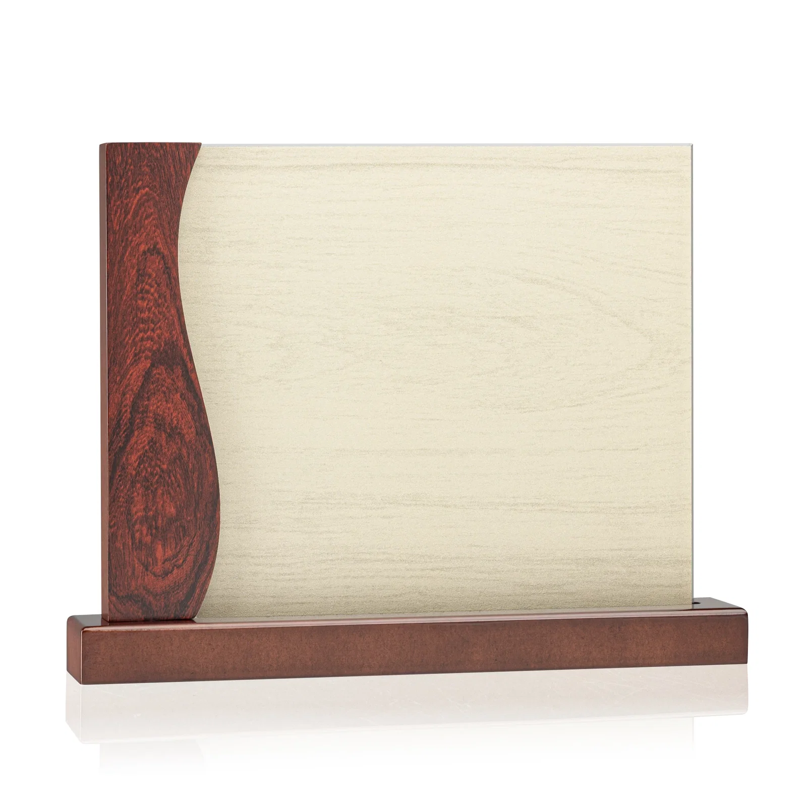 Custom Acrylic Panel Award in Rosewood or White Frame for company anniversary events