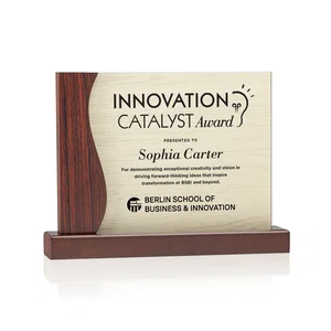 Acrylic Panel Award in Rosewood or White Frame