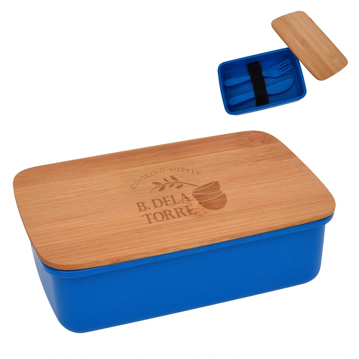 Wooden top lifted to reveal the food compartment
