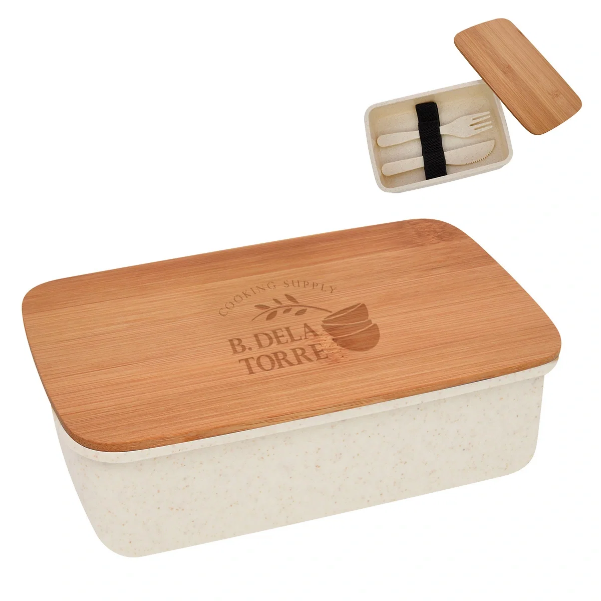 Gray version of the compact lunch set