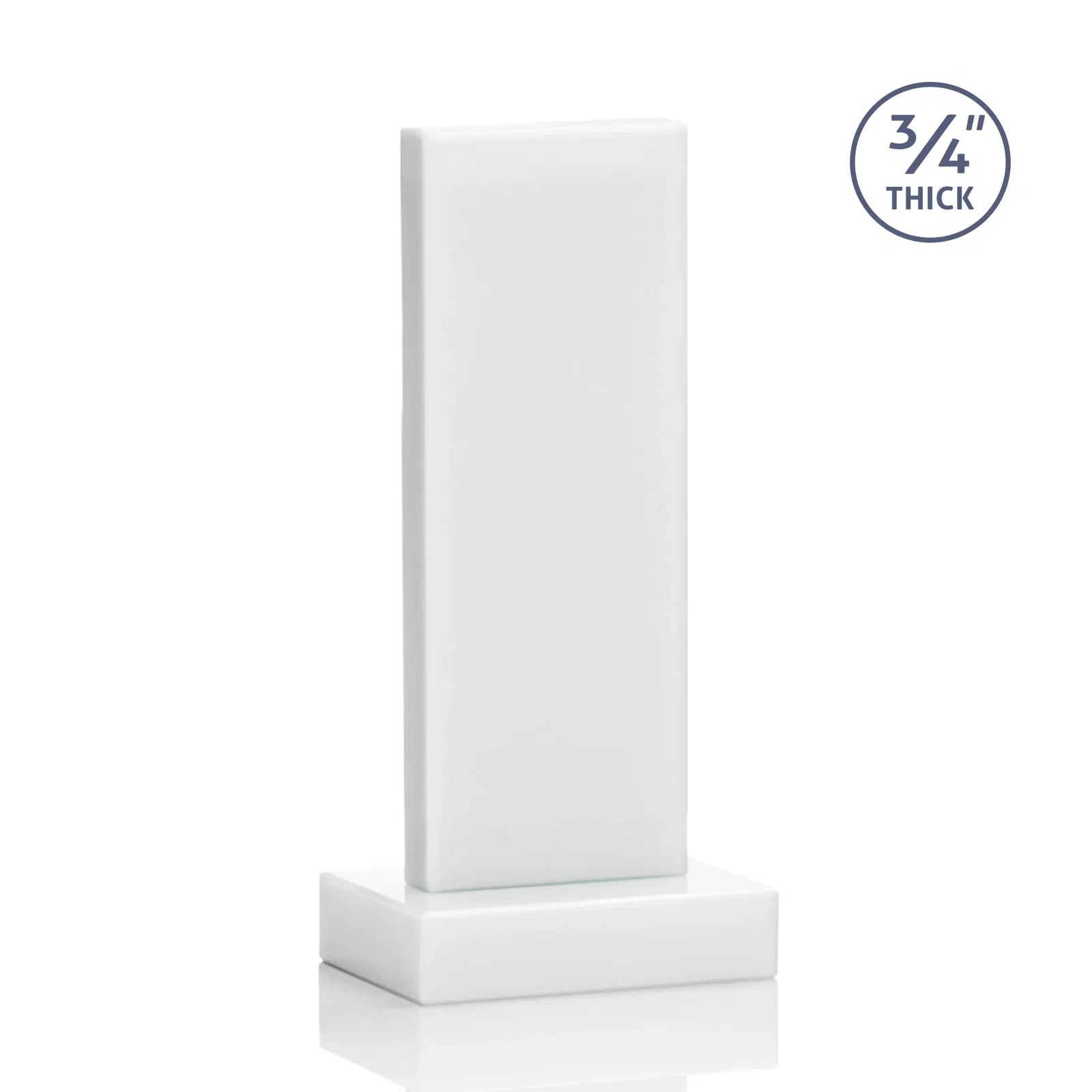 Custom printed Clear Optical Crystal Tower Award on Thick Matching Base, with your logo for service anniversary gifts