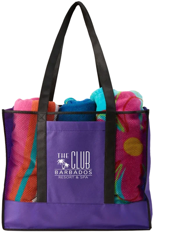 Custom Branded Non-Woven Beach Tote — view 2