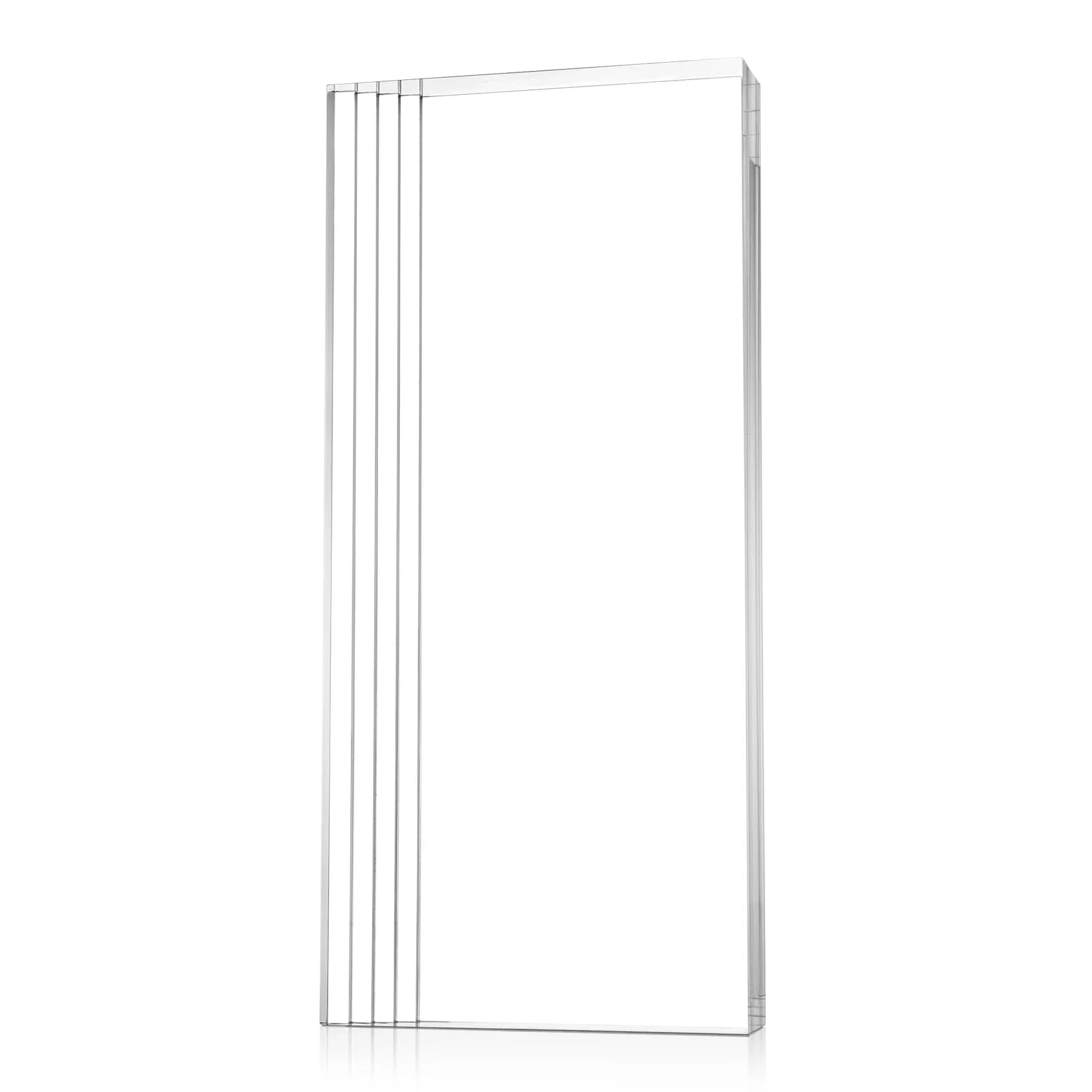 Promotional Tall Acrylic Rectangle Award With Stepped Edge on One Side for sales achievement awards