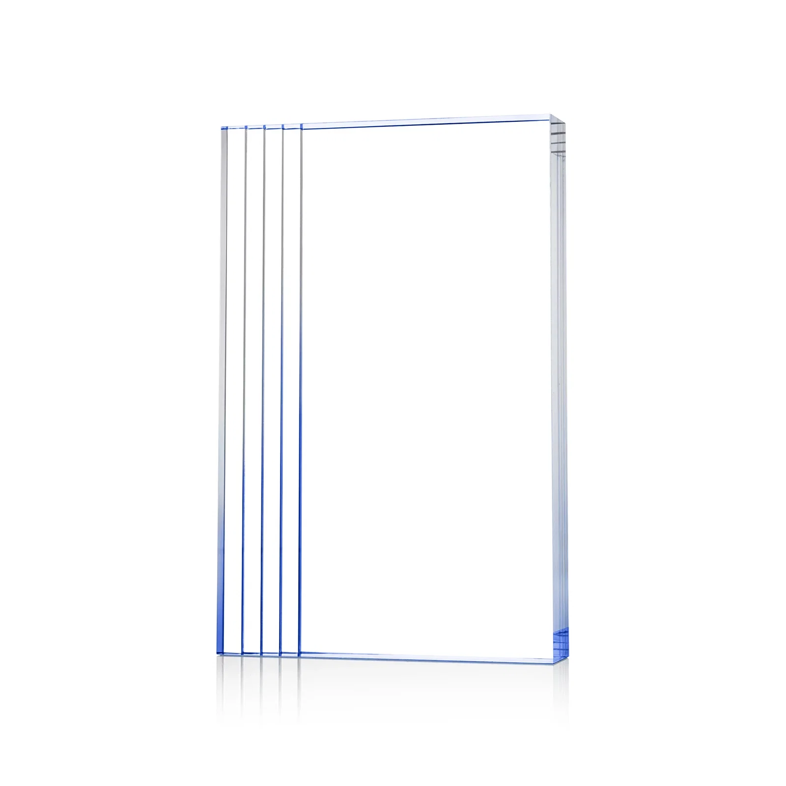 Promotional Tall Acrylic Rectangle Award With Stepped Edge on One Side for graduation ceremonies