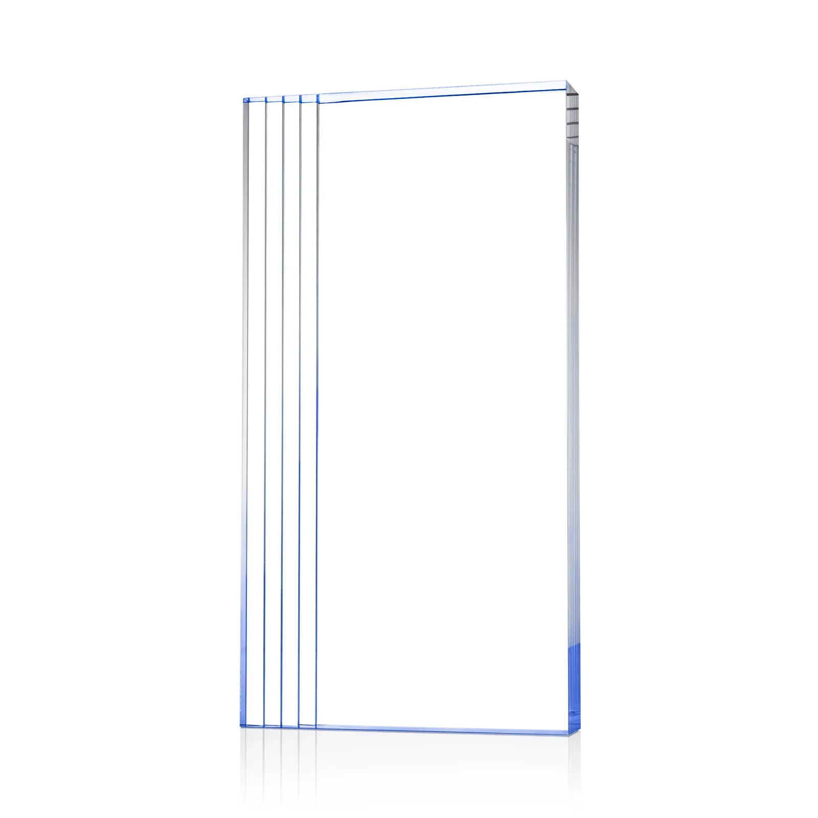 Promotional Tall Acrylic Rectangle Award With Stepped Edge on One Side for safety achievement programs