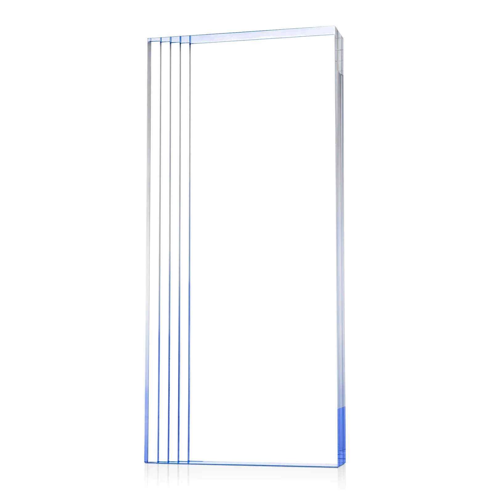 Promotional Tall Acrylic Rectangle Award With Stepped Edge on One Side for volunteer appreciation
