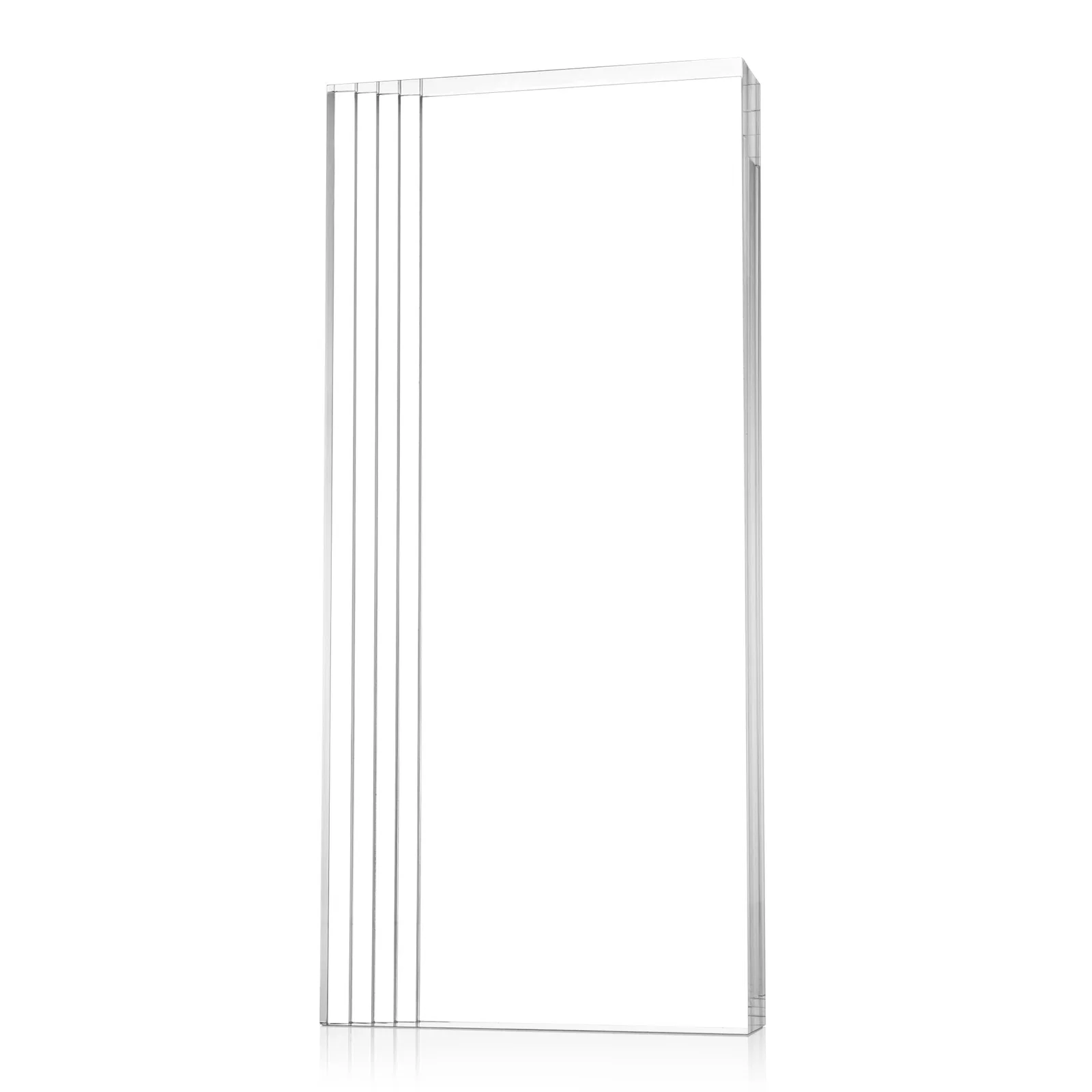Promotional Tall Acrylic Rectangle Award With Stepped Edge on One Side for dealer and partner awards