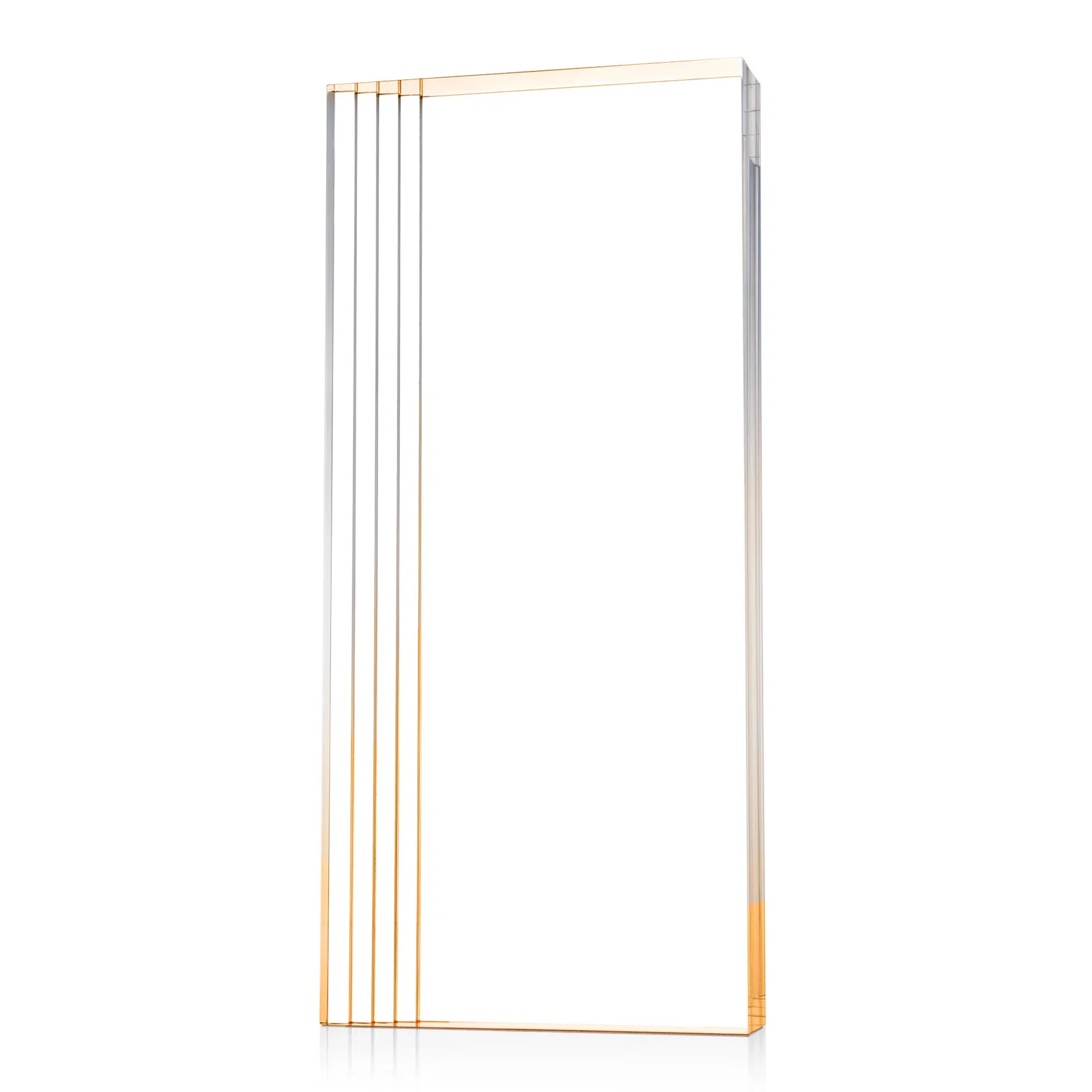 Promotional Tall Acrylic Rectangle Award With Stepped Edge on One Side for company anniversary events