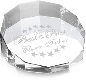 Havitur 3 Inch Optical Crystal Paperweight