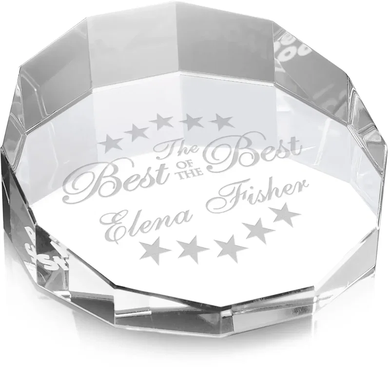 Havitur 3 Inch Optical Crystal Paperweight