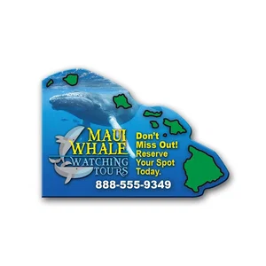 Hawaii State Shaped Full Color Magnet