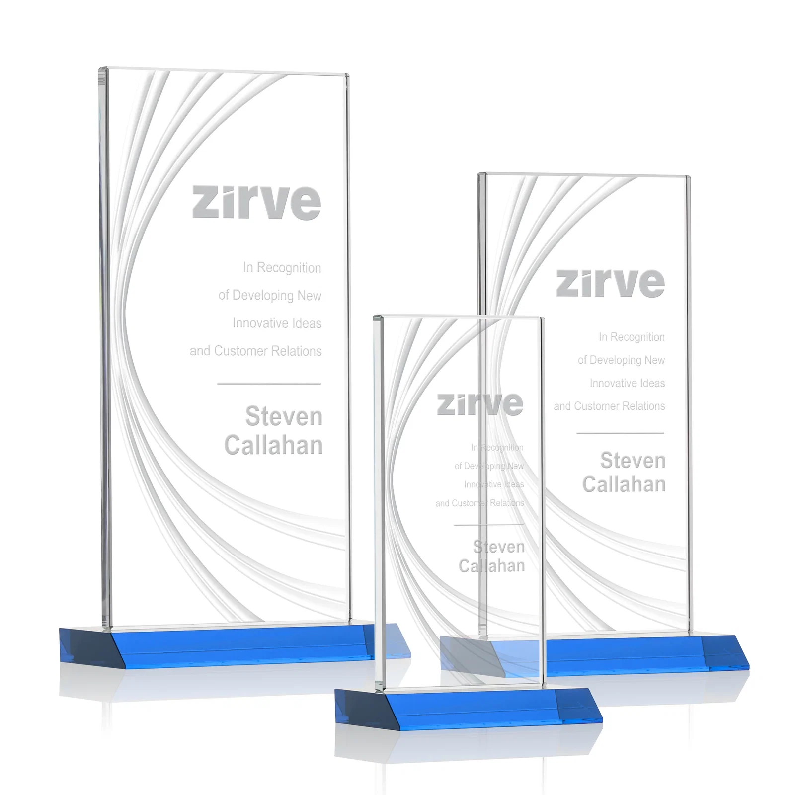 Personalized Starfire Crystal Panel Award With Liquid-Crystal Accent Lines, awards for safety achievement programs