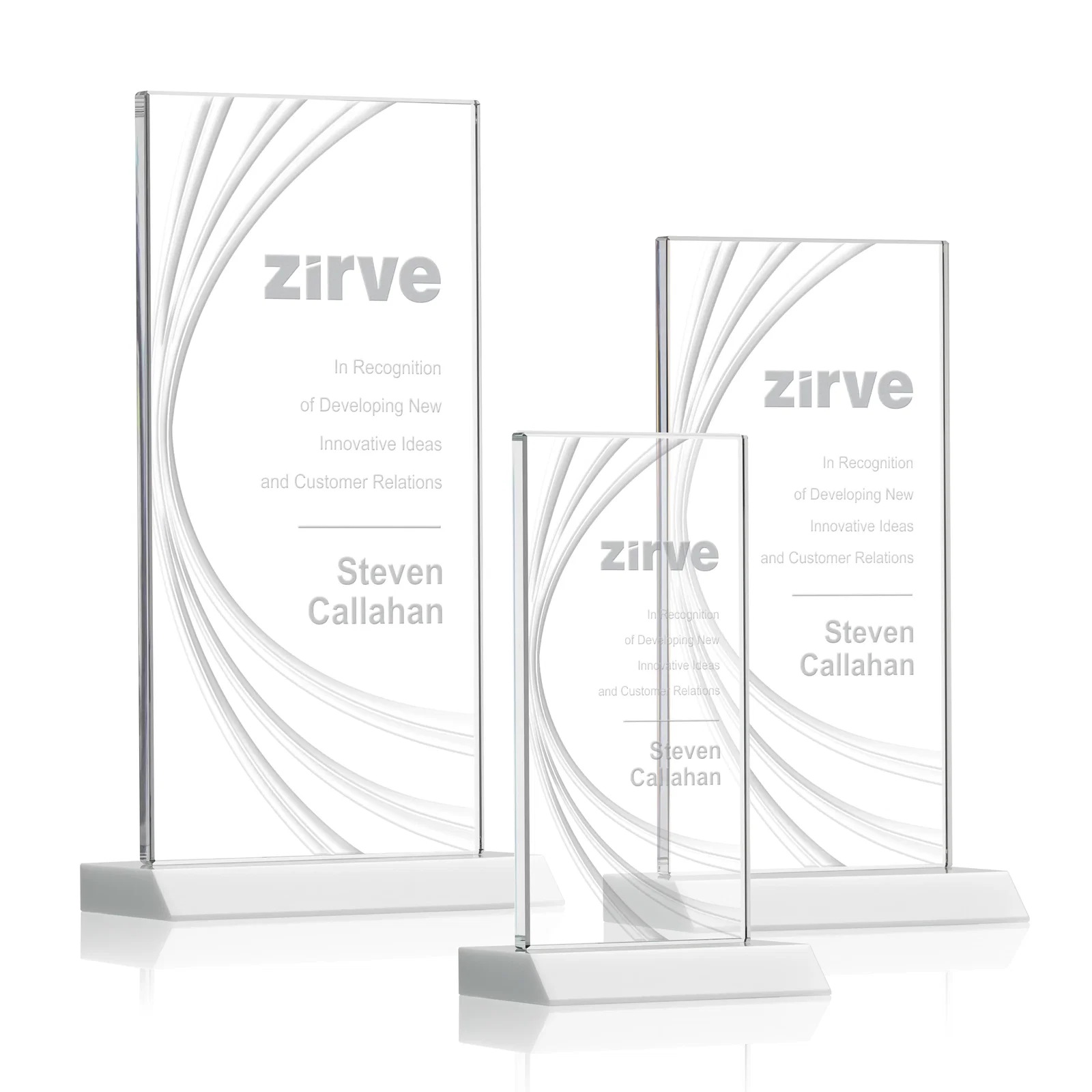 Promotional Starfire Crystal Panel Award With Liquid-Crystal Accent Lines, awards for employee recognition