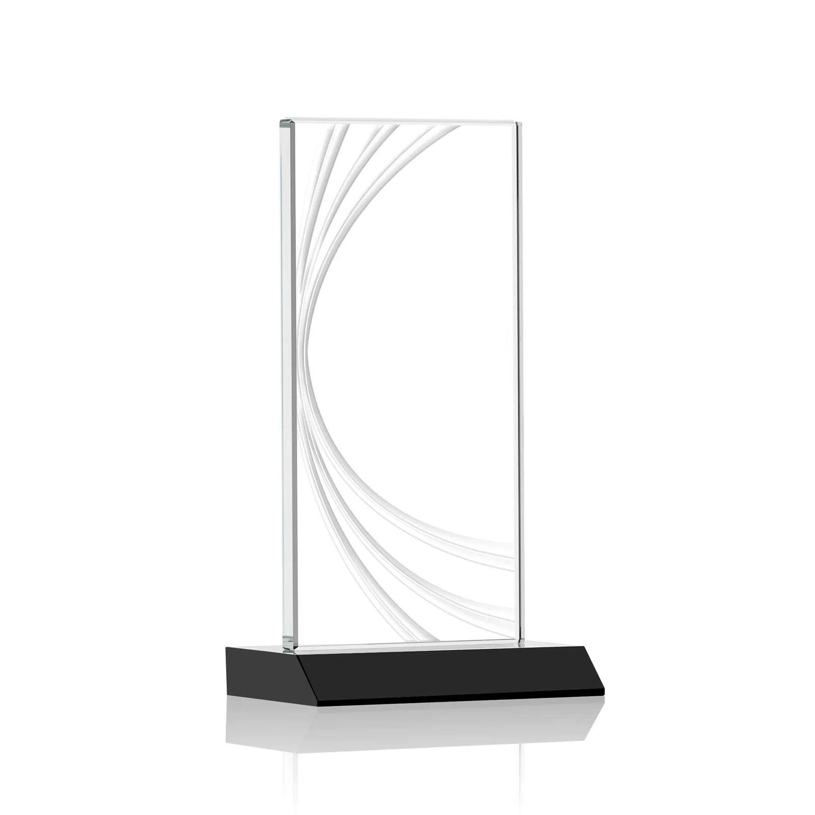 Promotional Starfire Crystal Panel Award With Liquid-Crystal Accent Lines, awards for safety achievement programs