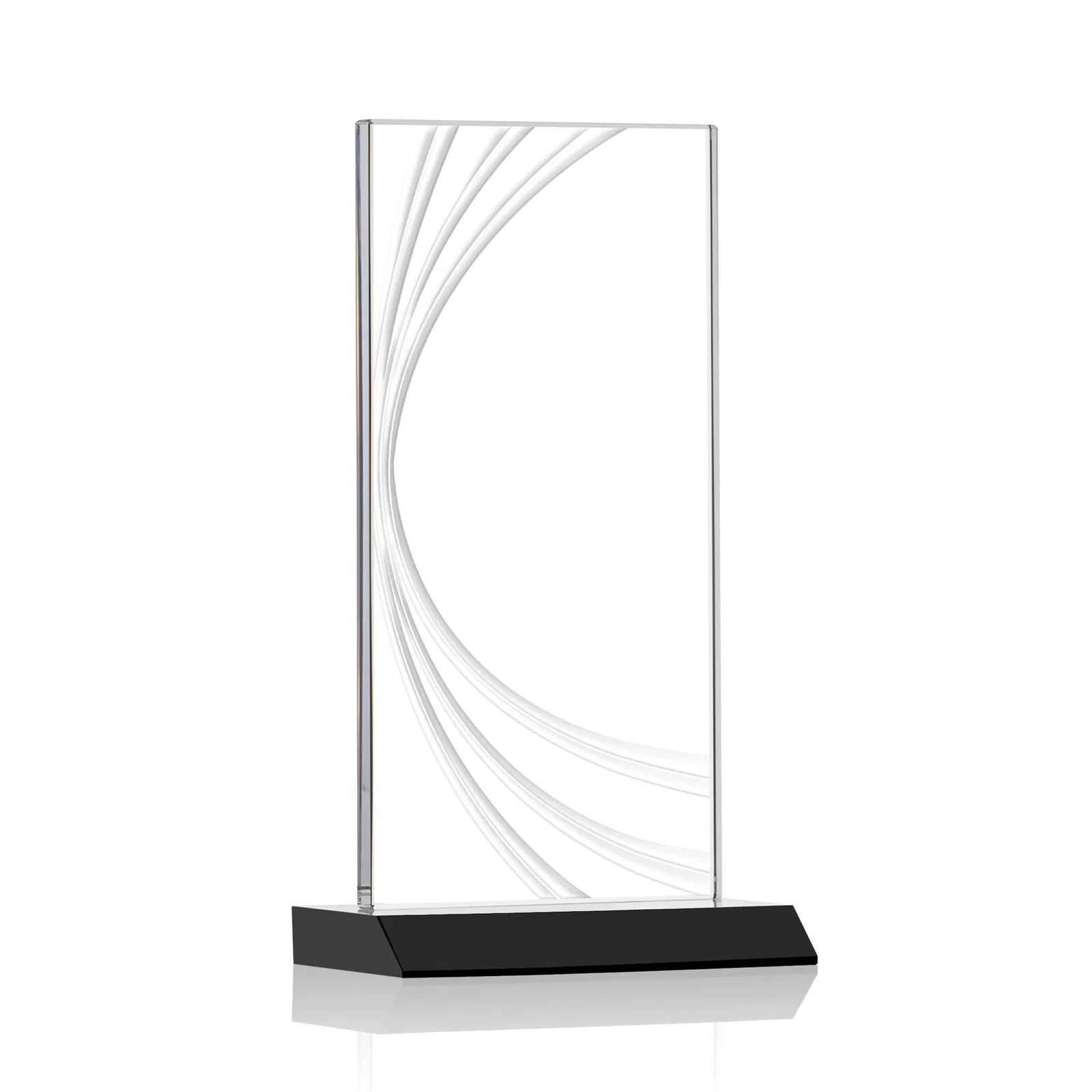 Promotional Starfire Crystal Panel Award With Liquid-Crystal Accent Lines, awards for volunteer appreciation