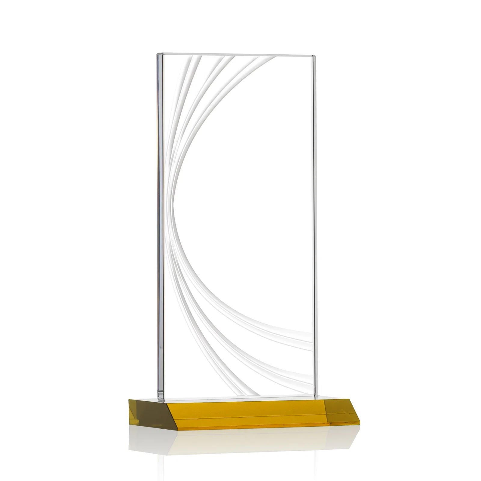 Branded Starfire Crystal Panel Award With Liquid-Crystal Accent Lines, awards for employee recognition