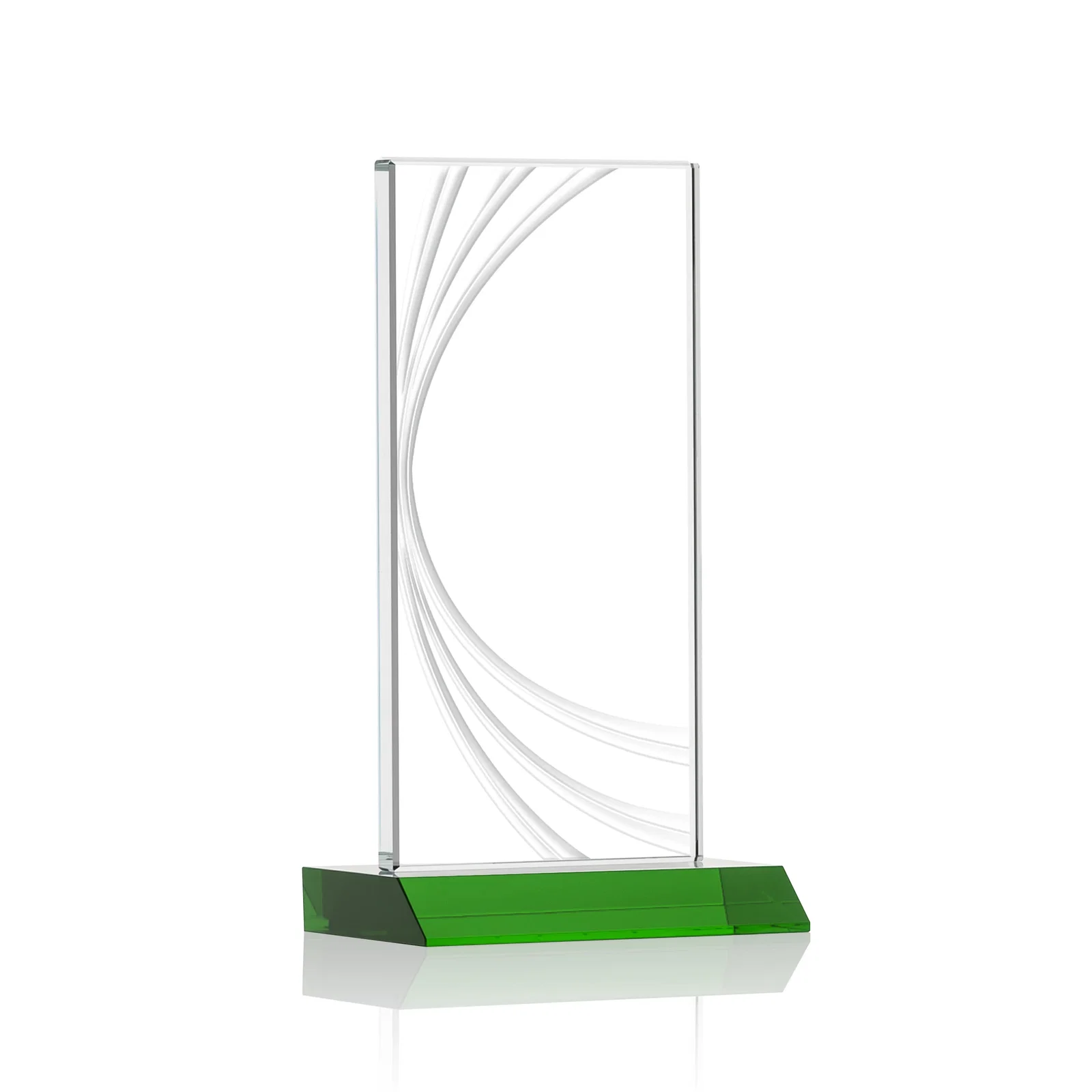 Branded Starfire Crystal Panel Award With Liquid-Crystal Accent Lines, awards for service anniversary gifts
