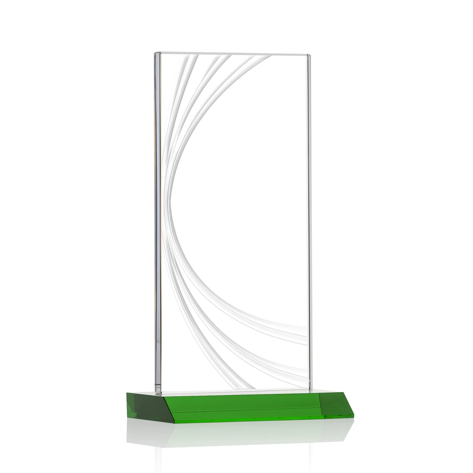 Branded Starfire Crystal Panel Award With Liquid-Crystal Accent Lines, awards for sales achievement awards