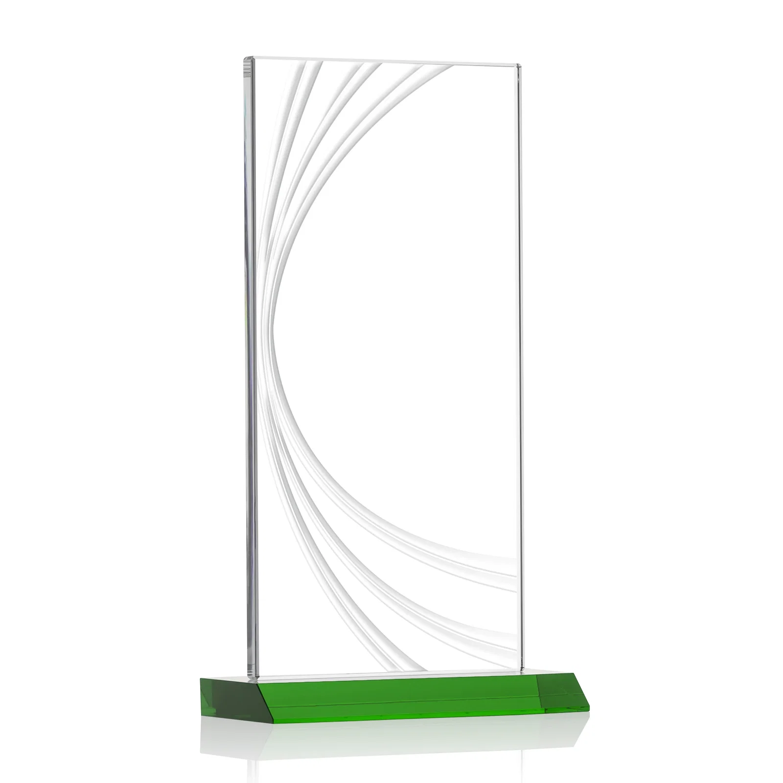 Branded Starfire Crystal Panel Award With Liquid-Crystal Accent Lines, awards for retirement presentations