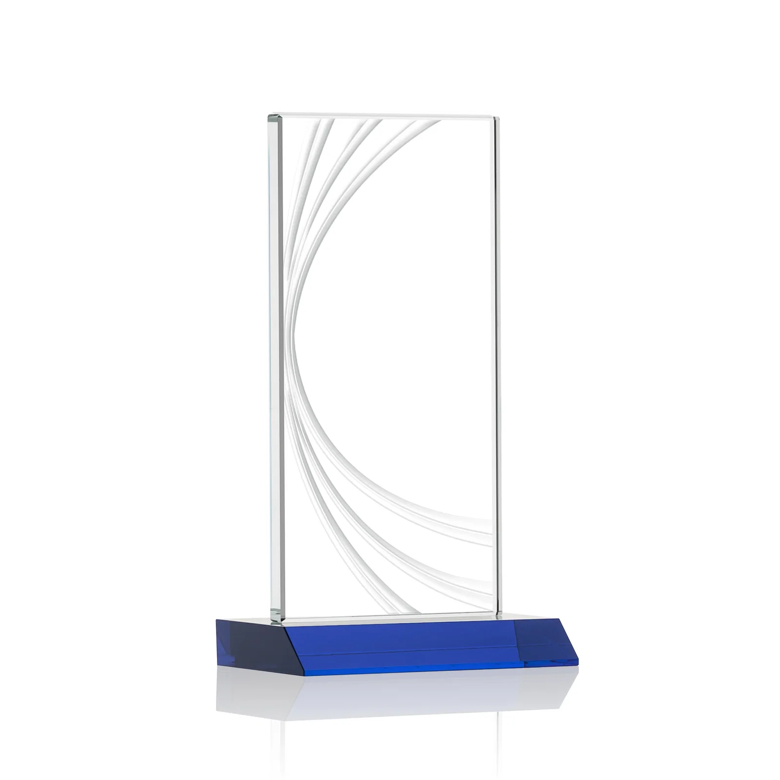Branded Starfire Crystal Panel Award With Liquid-Crystal Accent Lines, awards for team milestone celebrations