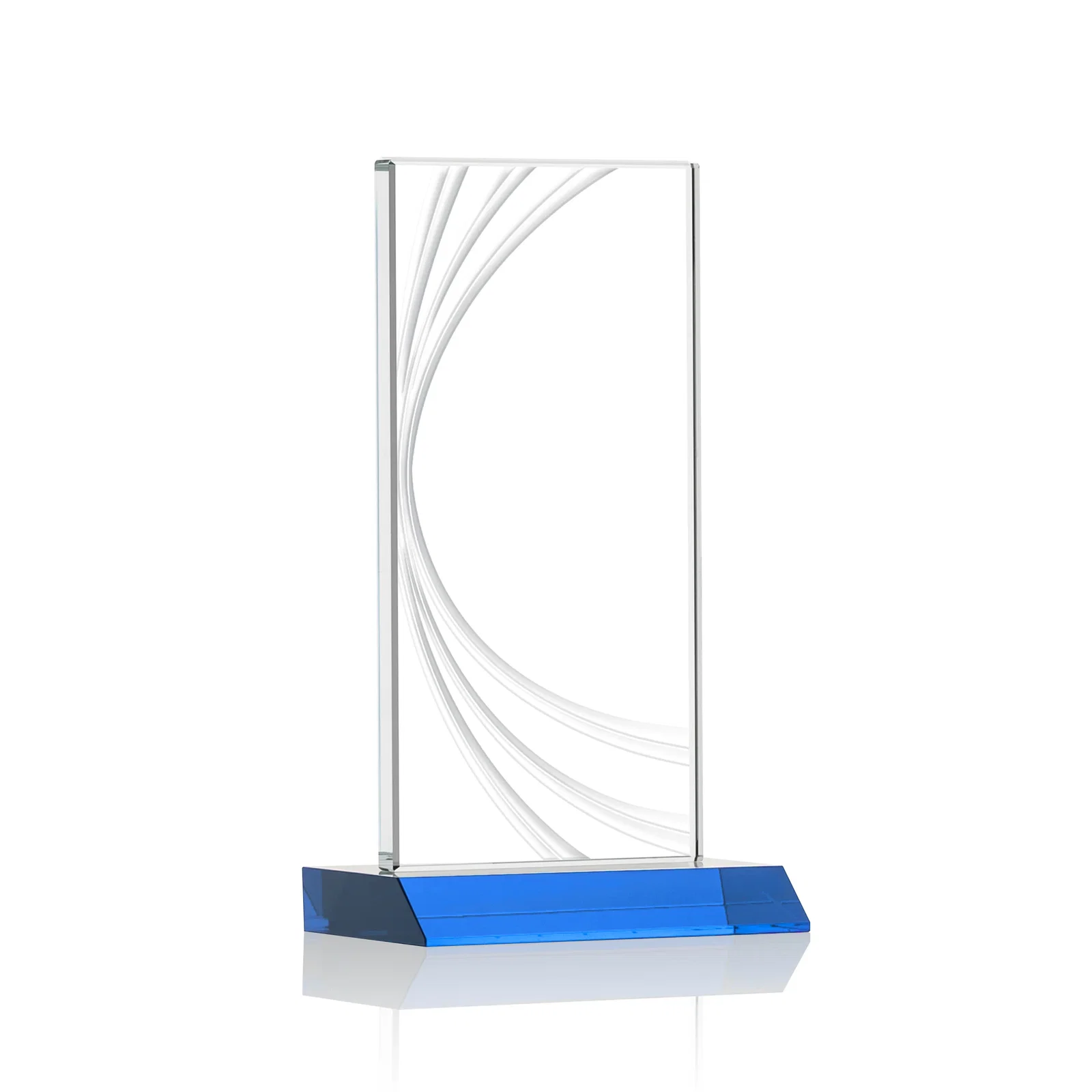 Branded Starfire Crystal Panel Award With Liquid-Crystal Accent Lines, awards for company anniversary events