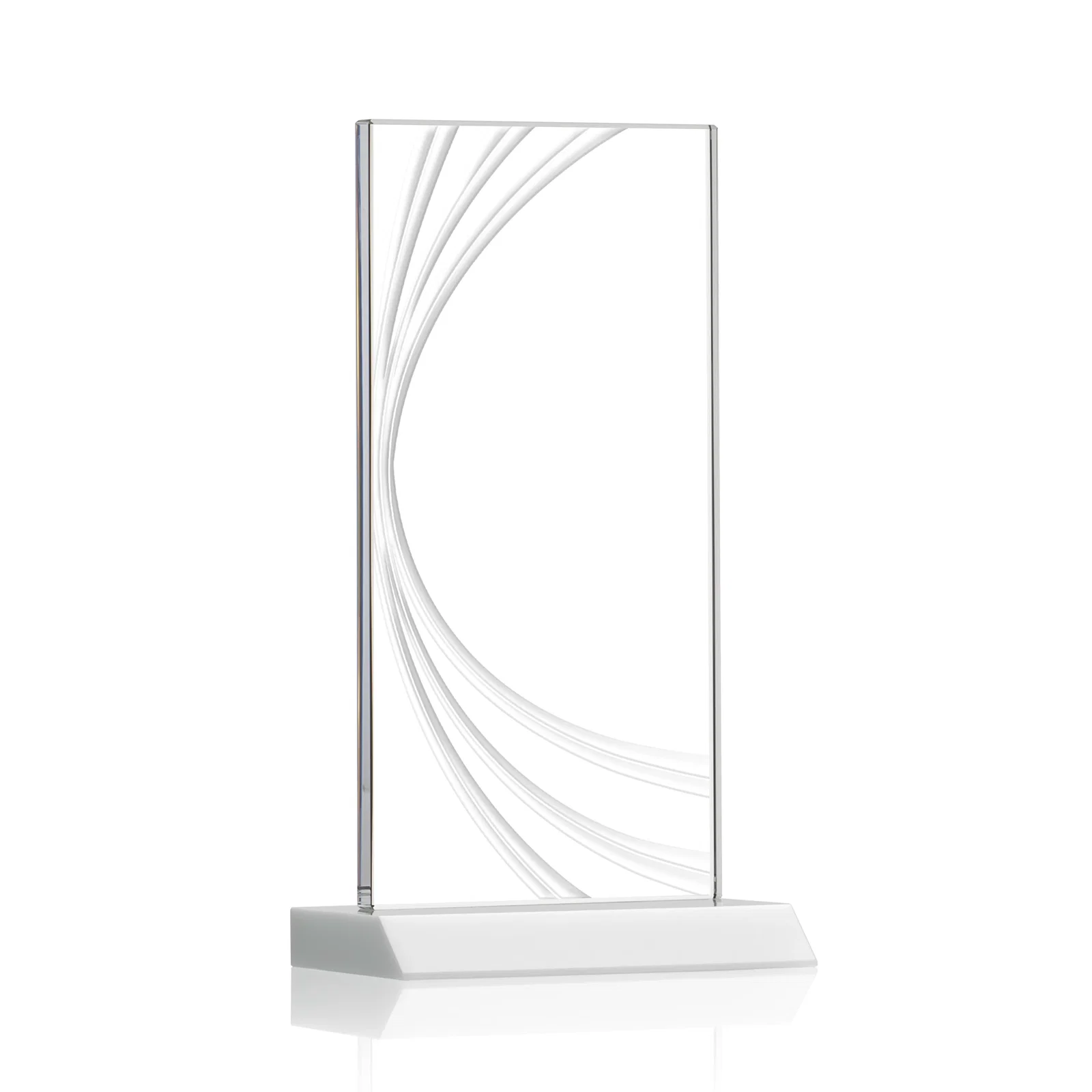 Custom printed Starfire Crystal Panel Award With Liquid-Crystal Accent Lines, awards for sales achievement awards