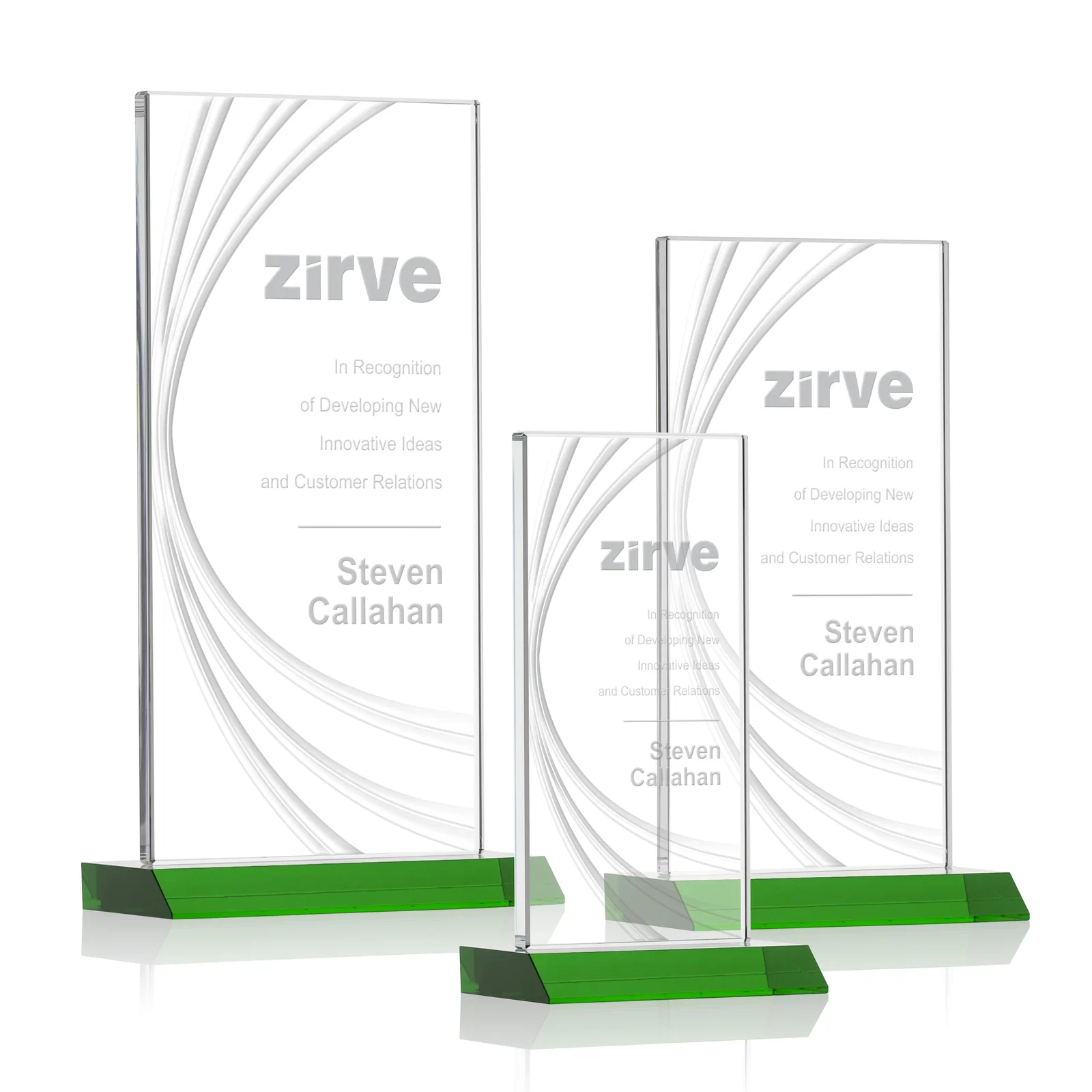 Custom Starfire Crystal Panel Award With Liquid-Crystal Accent Lines, awards for safety achievement programs