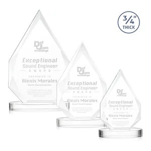 Starfire Crystal Award Tapering to a Faceted Peak