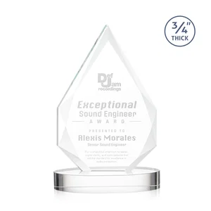 Starfire Crystal Award Tapering to a Faceted Peak