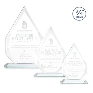 Starfire Crystal Peak Award With Facets Rising to a Point