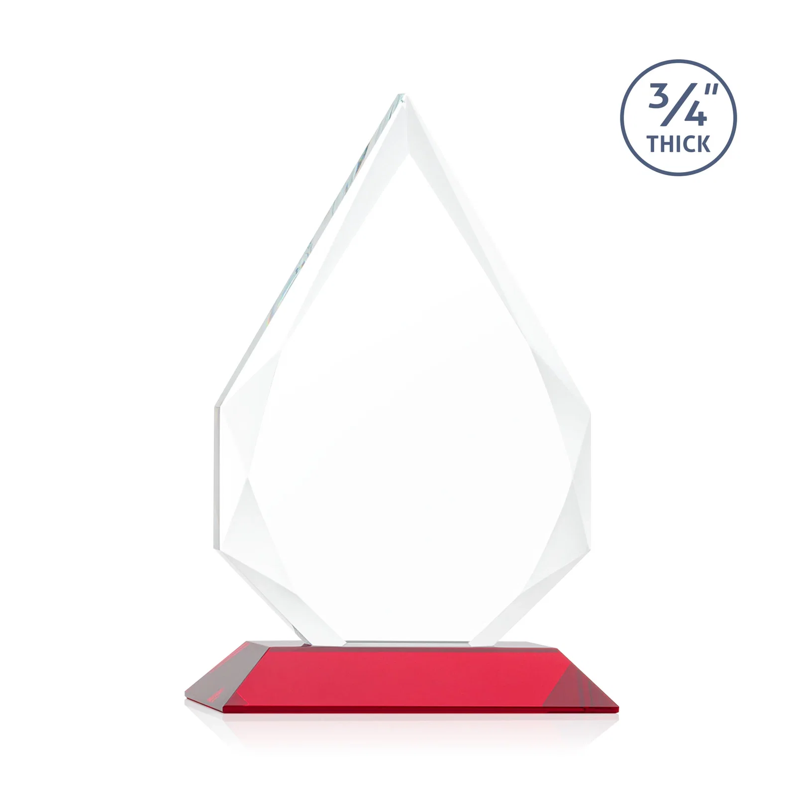 Personalized Starfire Crystal Peak Award With Facets Rising to a Point, with your logo for corporate award ceremonies