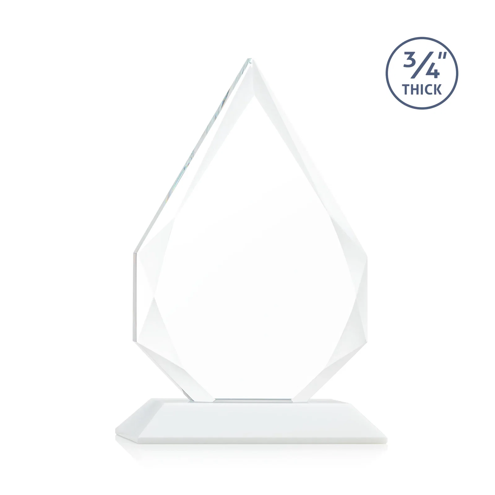 Personalized Starfire Crystal Peak Award With Facets Rising to a Point, with your logo for graduation ceremonies