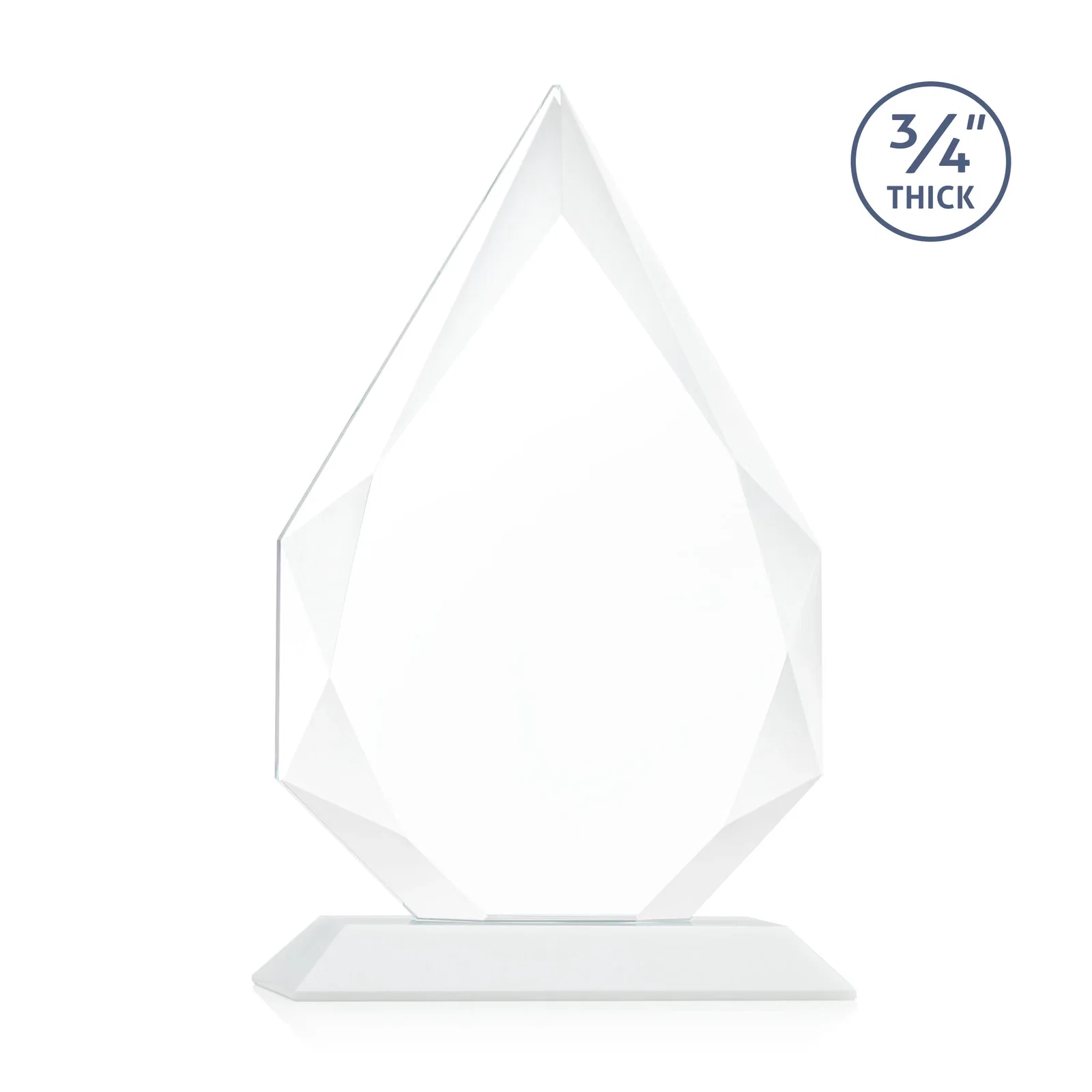 Personalized Starfire Crystal Peak Award With Facets Rising to a Point, with your logo for safety achievement programs