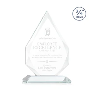 Starfire Crystal Peak Award With Facets Rising to a Point