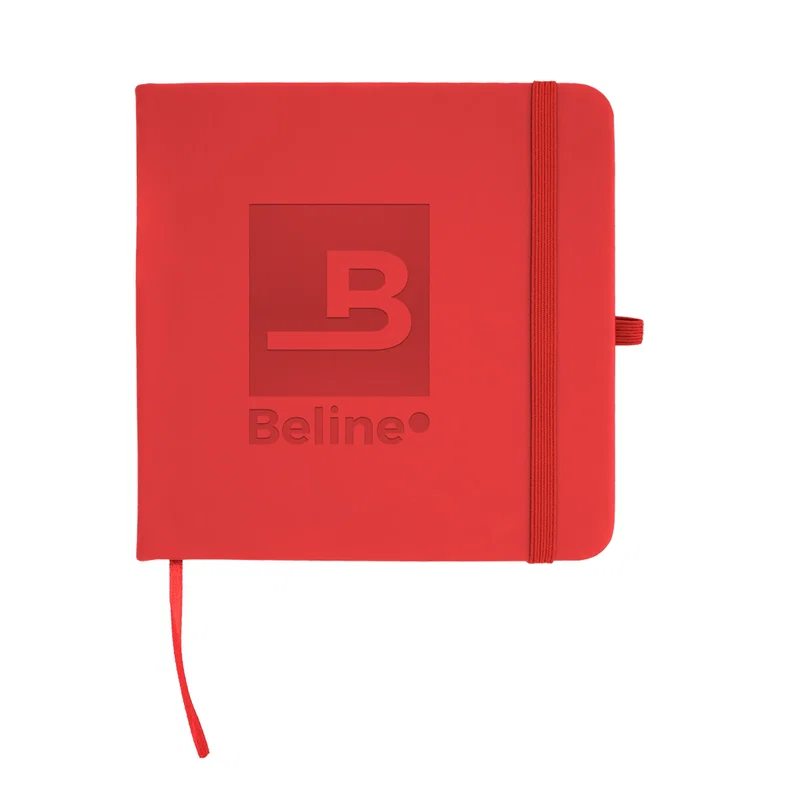 Half-open journal showing the transition from cover to pages