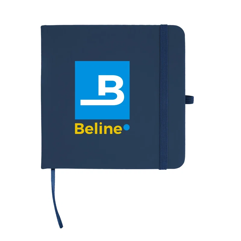 Portable journal shown closed, ready to slip into a backpack