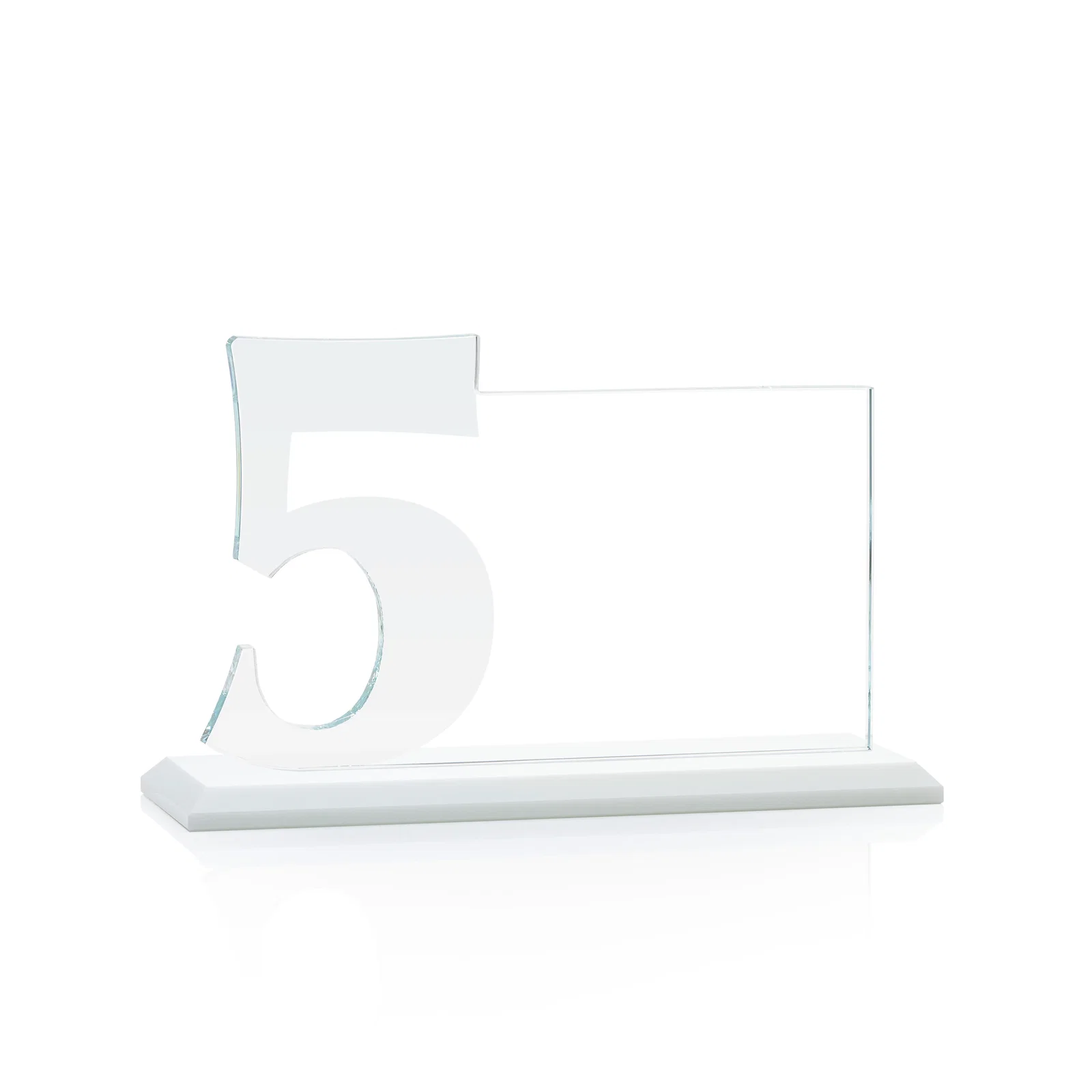 Personalized Starfire Crystal Years of Service Award with a Sculpted Number, awards, with your logo for service anniversary gifts