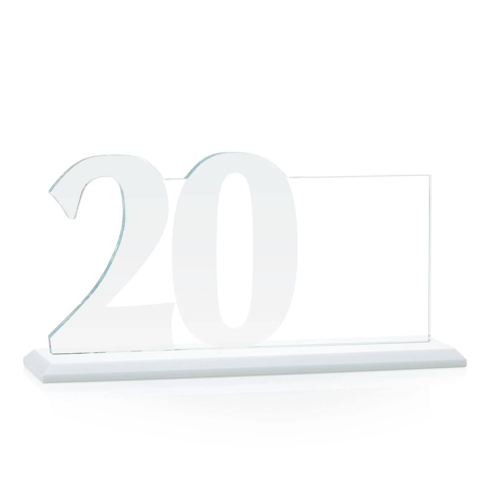 Personalized Starfire Crystal Years of Service Award with a Sculpted Number, awards, with your logo for team milestone celebrations