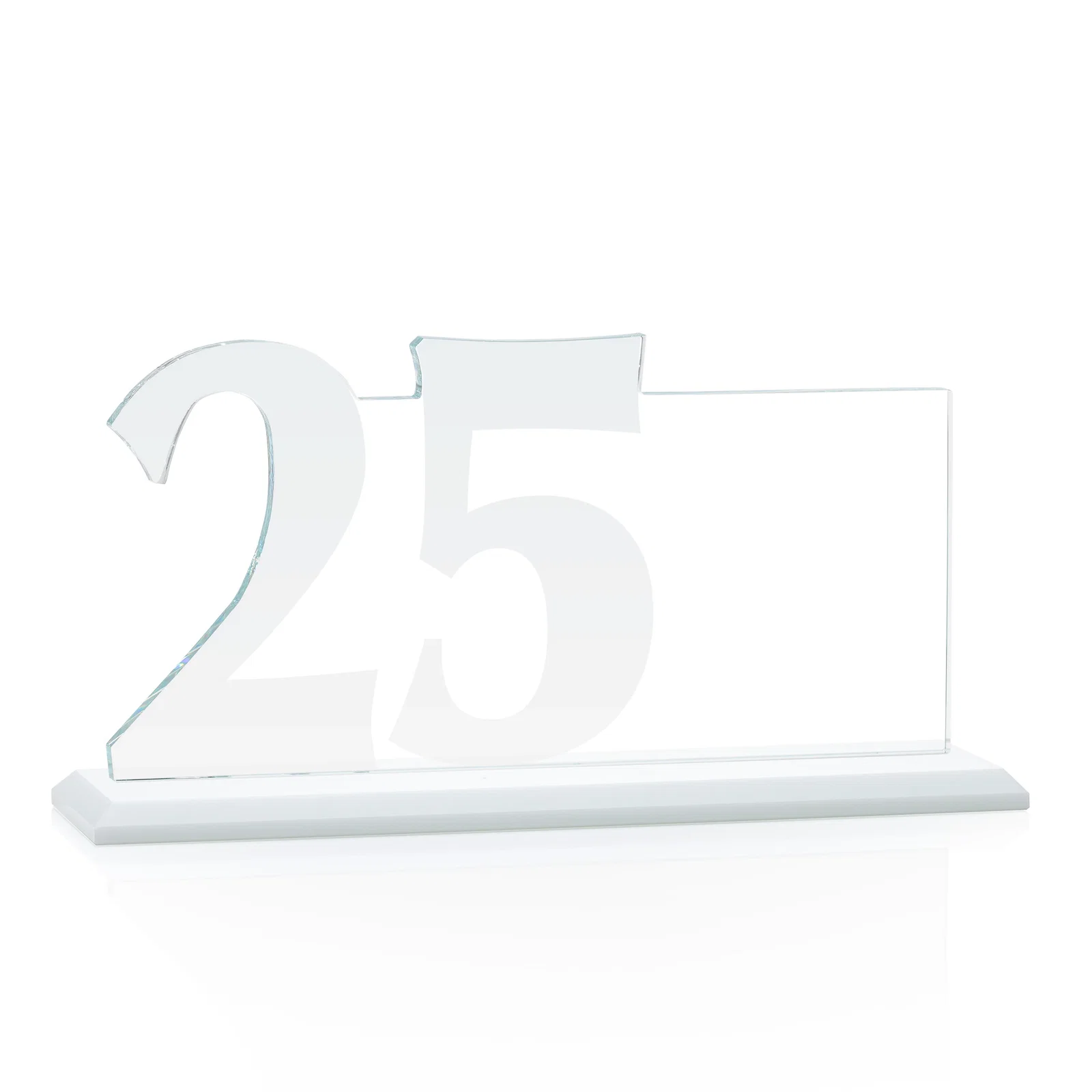 Personalized Starfire Crystal Years of Service Award with a Sculpted Number, awards, with your logo for donor appreciation