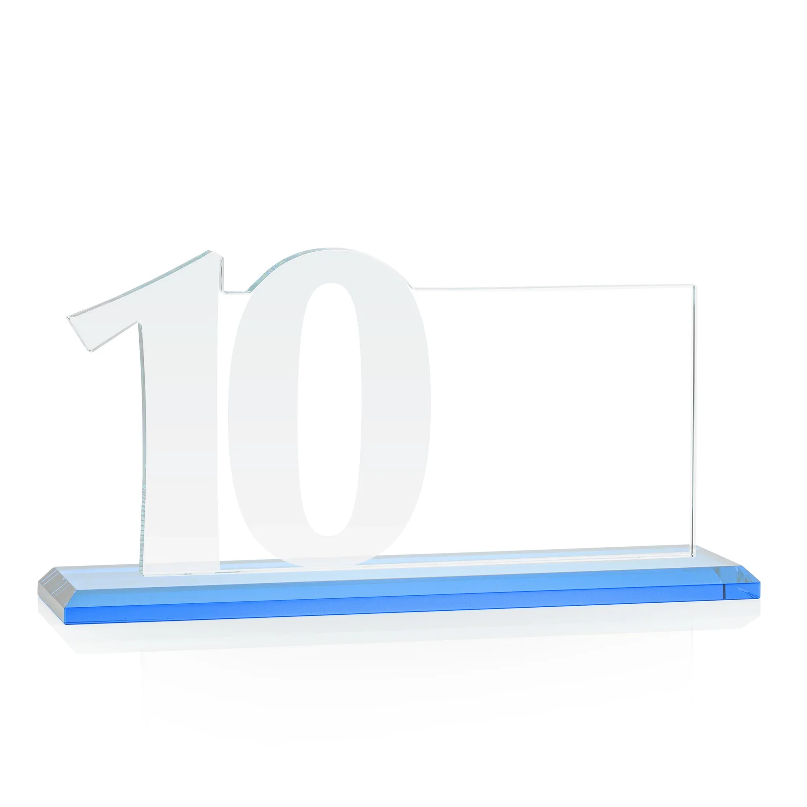 Personalized Starfire Crystal Years of Service Award with a Sculpted Number, awards, with your logo for safety achievement programs
