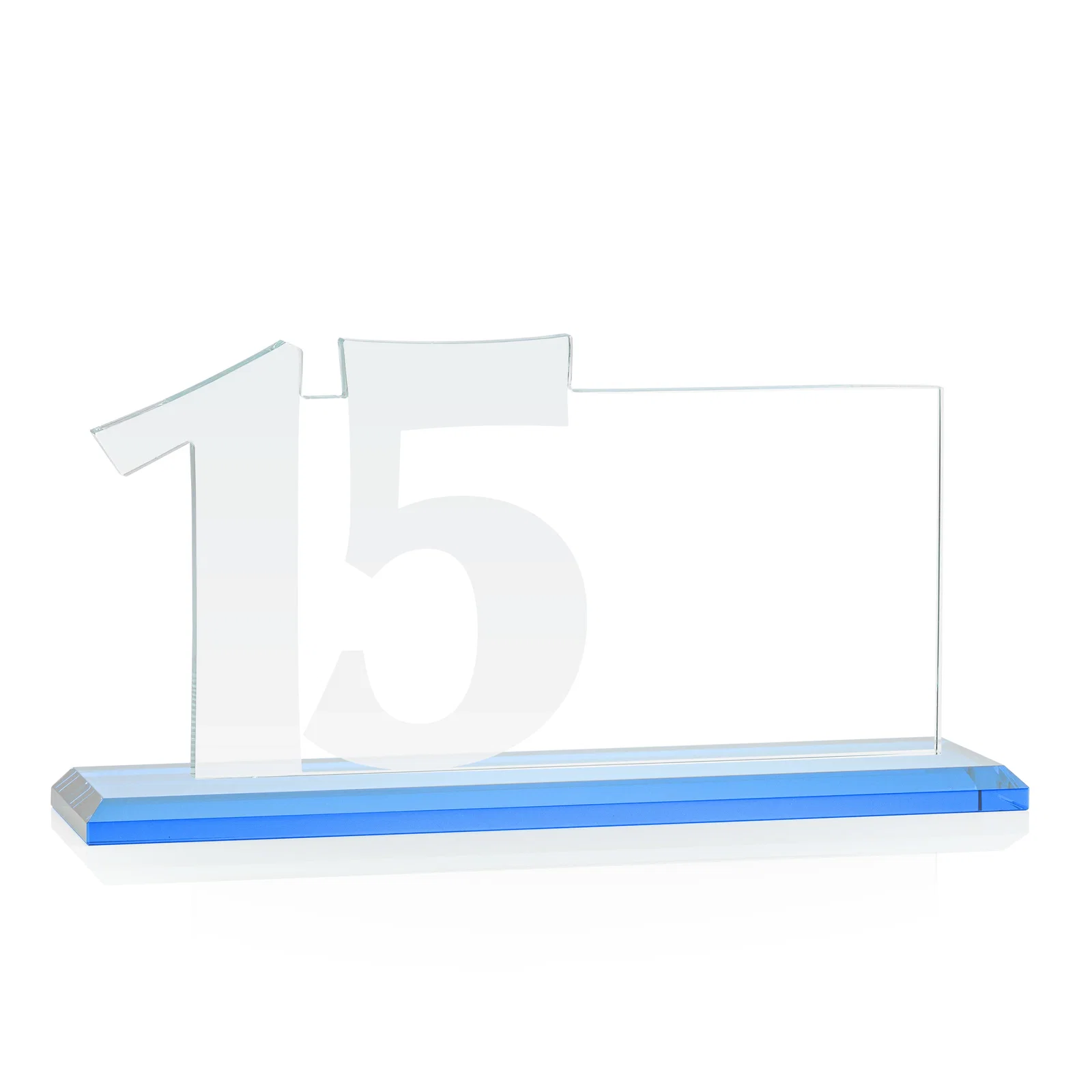 Personalized Starfire Crystal Years of Service Award with a Sculpted Number, awards, with your logo for volunteer appreciation
