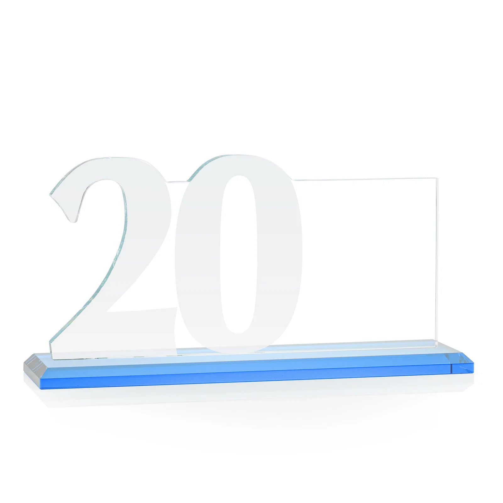 Personalized Starfire Crystal Years of Service Award with a Sculpted Number, awards, with your logo for dealer and partner awards