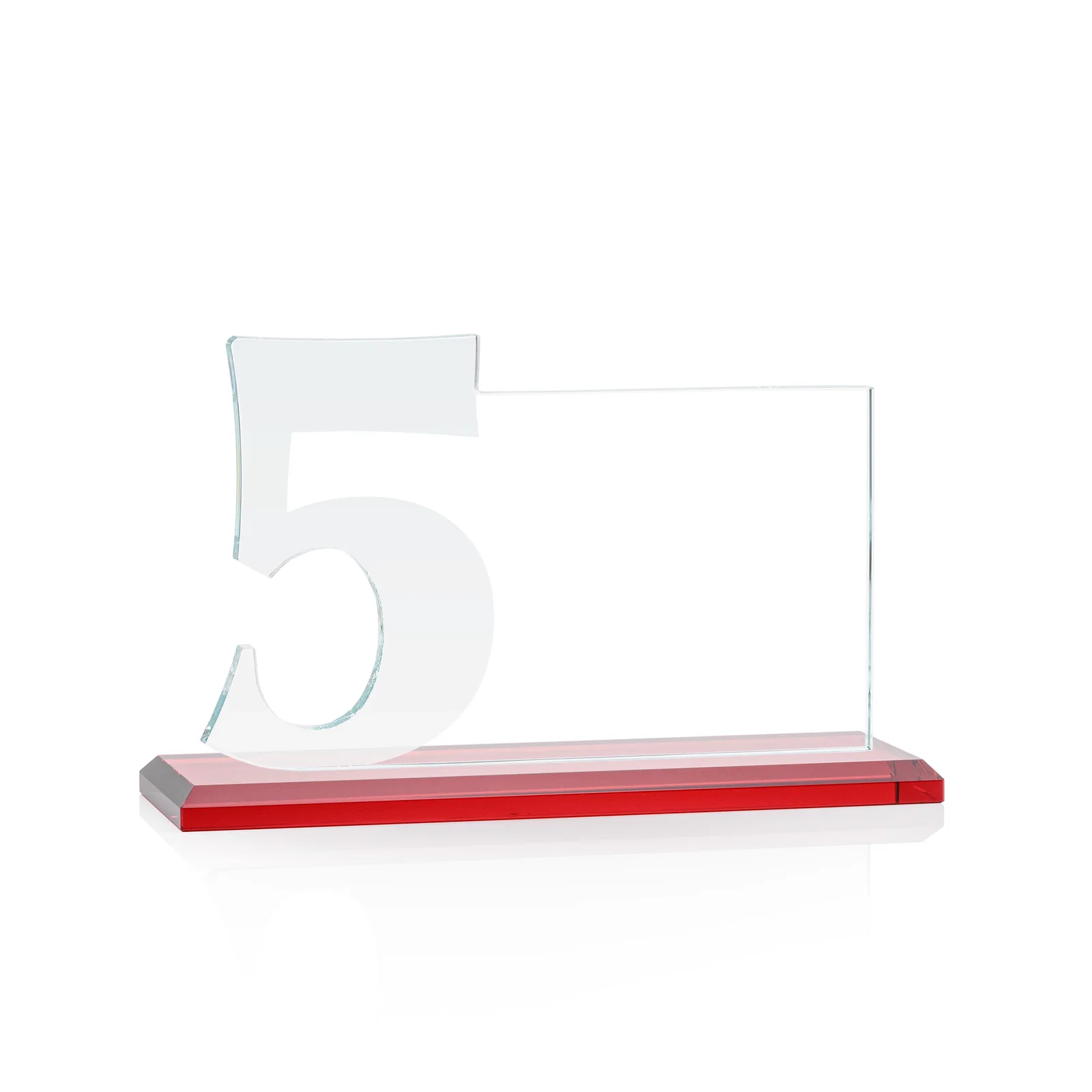 Promotional Starfire Crystal Years of Service Award with a Sculpted Number, awards, with your logo for employee recognition