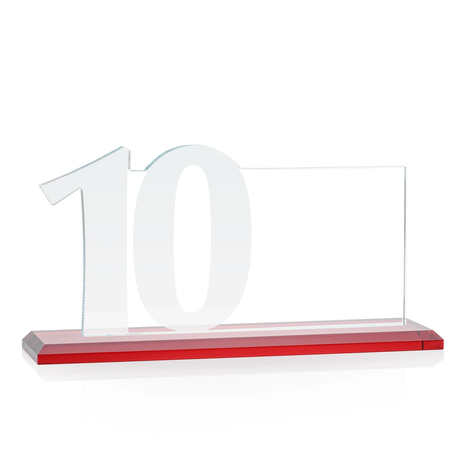 Promotional Starfire Crystal Years of Service Award with a Sculpted Number, awards, with your logo for corporate award ceremonies