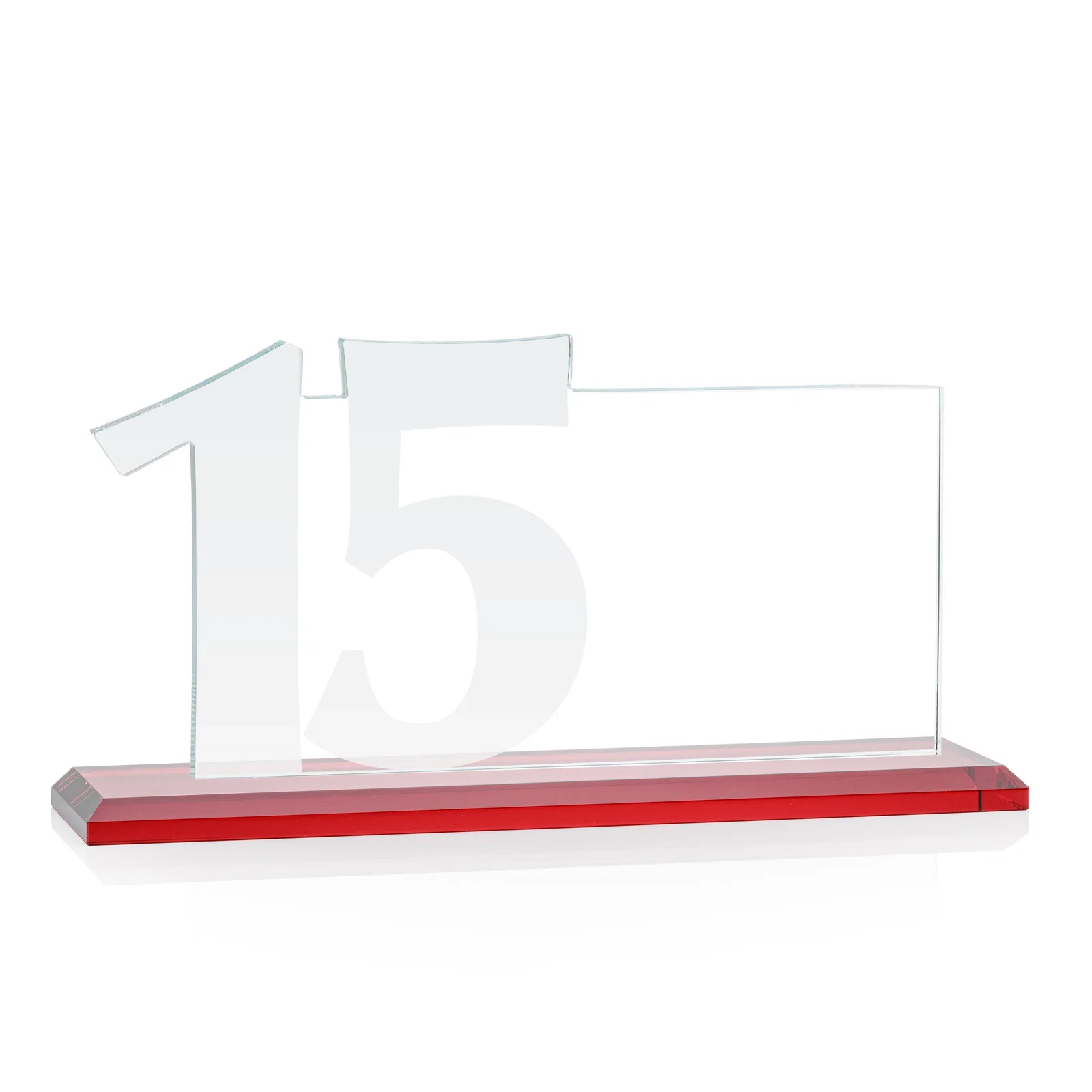Promotional Starfire Crystal Years of Service Award with a Sculpted Number, awards, with your logo for service anniversary gifts
